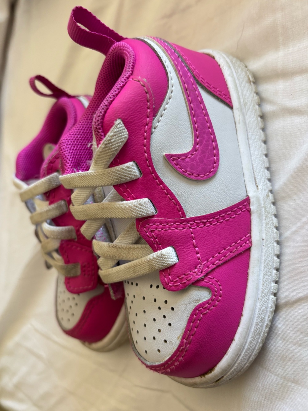 Jordan air Kids Pink and White Athletic Sneakers